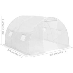 Sera de gradina VidaXL 45749 300x300x200 (White) Thumb