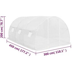 Sera de gradina VidaXL 45750 450x300x200cm (White) Thumb