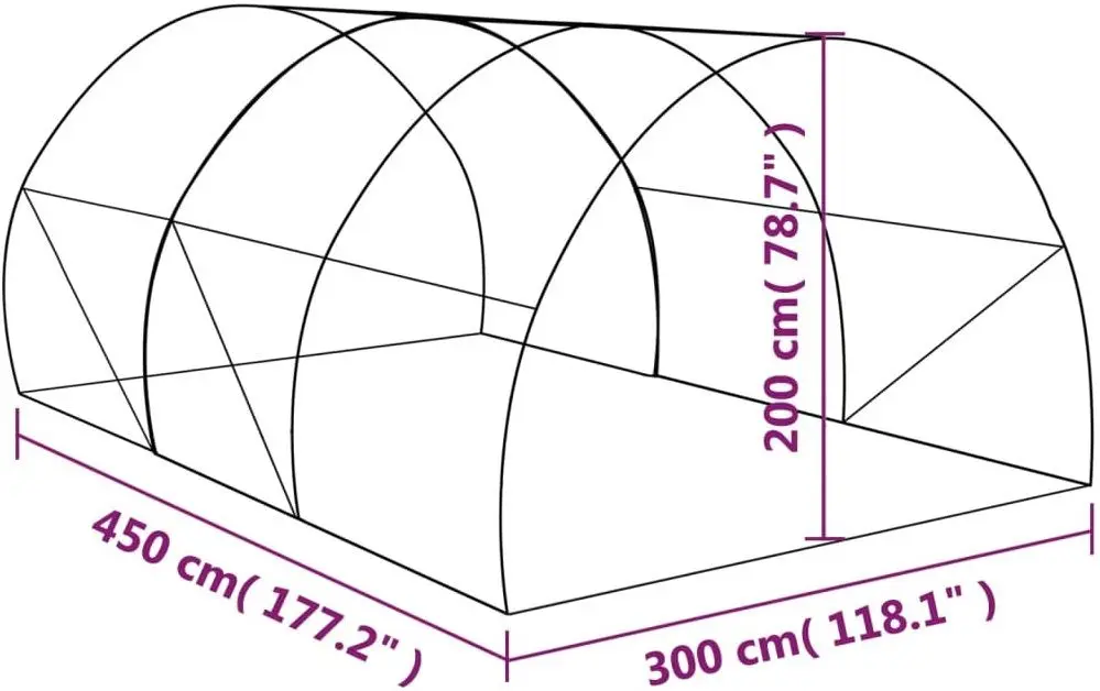Sera de gradina VidaXL 45750 450x300x200cm (White)