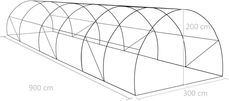 Sera de gradina VidaXL 45752 9x3x2cm (White)