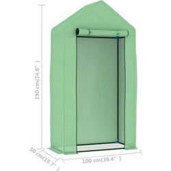 Sera de gradina VidaXL 48168 100x50x190 (Green) Thumb