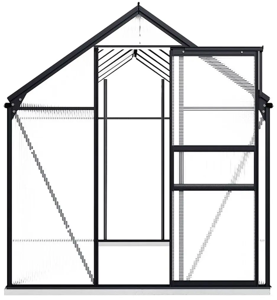 Sera de gradina VidaXL 48218 1.9x3.7m (Anthracite) - 3