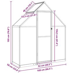 Теплица VidaXL 4005818 1.7x0.6m (Anthracite) Thumb