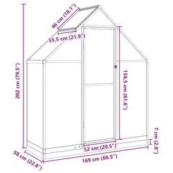 Теплица VidaXL 4005820 1.7x0.6m (Green) Thumb