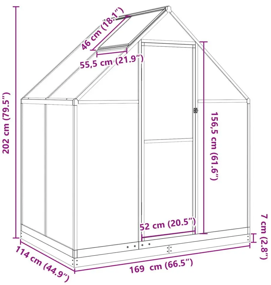 Sera de gradina VidaXL 4005826 1.7x1m (Green)
