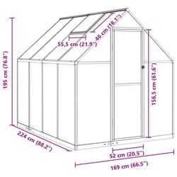 Sera de gradina VidaXL 4005835 2.2x1.7m (Green) Thumb