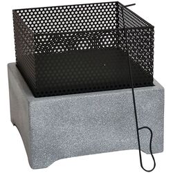 Semineu din piatra artificiala în aer liber Activa MgO Idaho (Black/Grey)