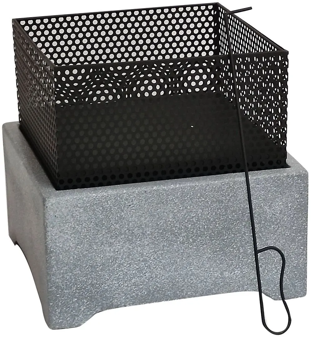 Semineu din piatra artificiala în aer liber Activa MgO Idaho (Black/Grey)