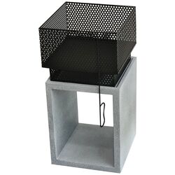 Semineu din piatra artificiala în aer liber Activa MgO Ohio (Black/Grey)