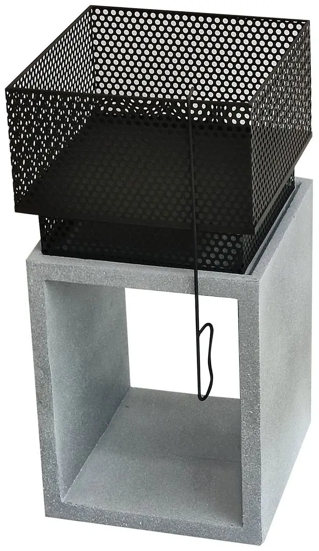 Semineu din piatra artificiala în aer liber Activa MgO Ohio (Black/Grey)