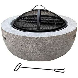 Semineu din piatra artificiala în aer liber cu gratar Activa MgO Miami (Black/Grey) Thumb