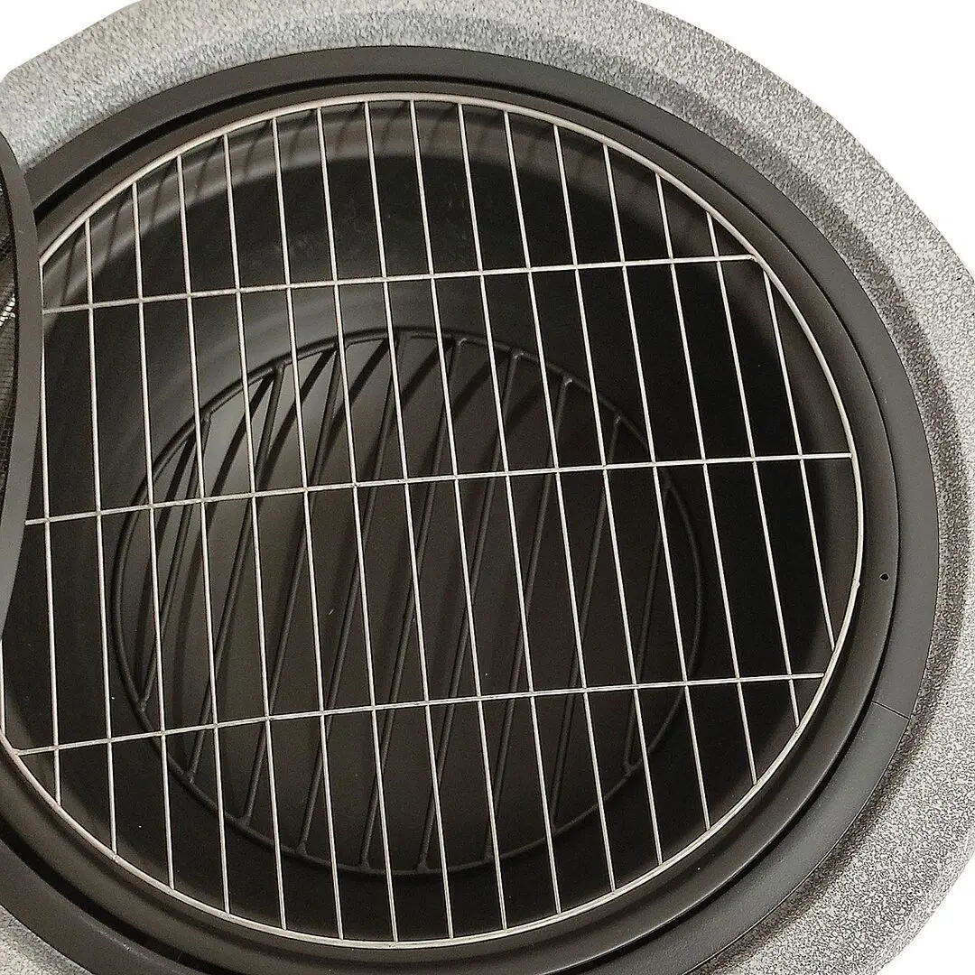 Semineu din piatra artificiala în aer liber cu gratar Activa MgO Miami (Black/Grey) - 3