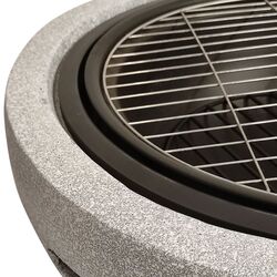 Semineu din piatra artificiala în aer liber cu gratar Activa MgO Miami (Black/Grey) Thumb