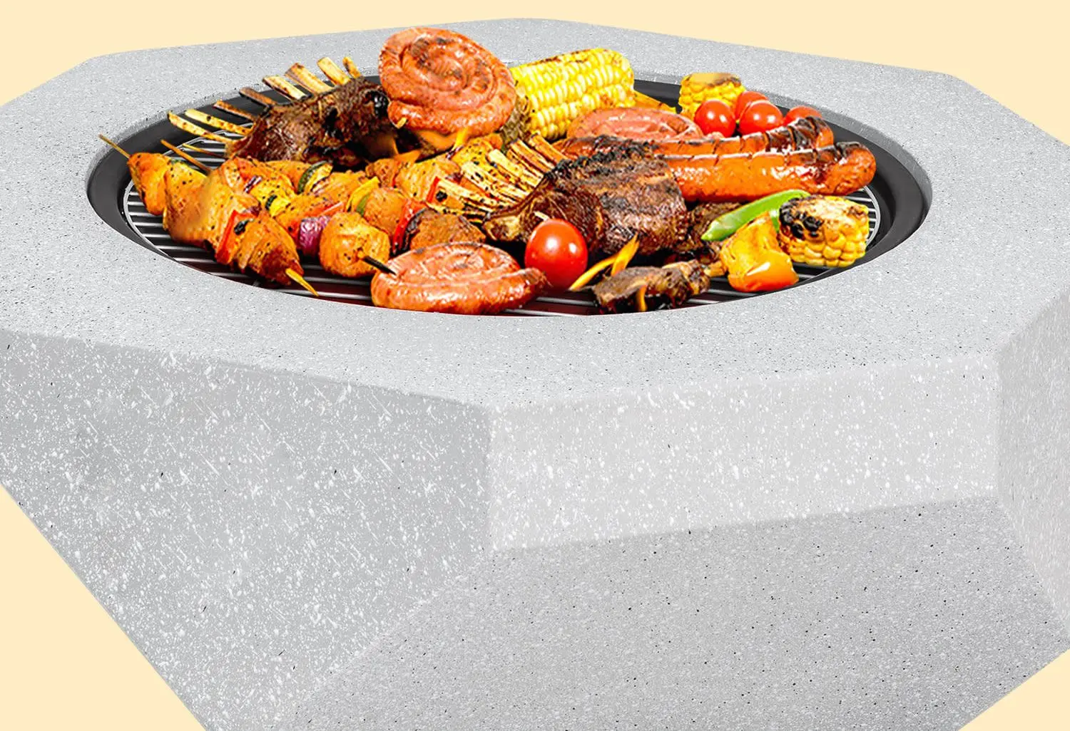 Castron pentru foc Blumfeldt Diamond (Light Grey)