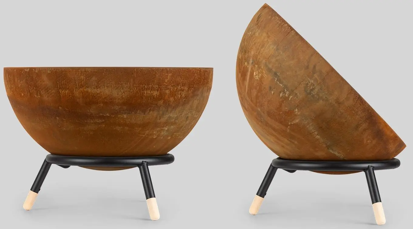 Castron pentru foc Blumfeldt Fireball (Rust/Wood) - 3