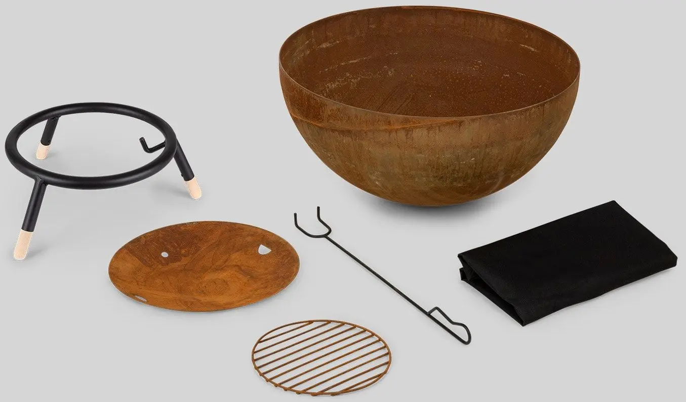 Castron pentru foc Blumfeldt Fireball (Rust/Wood) - 6