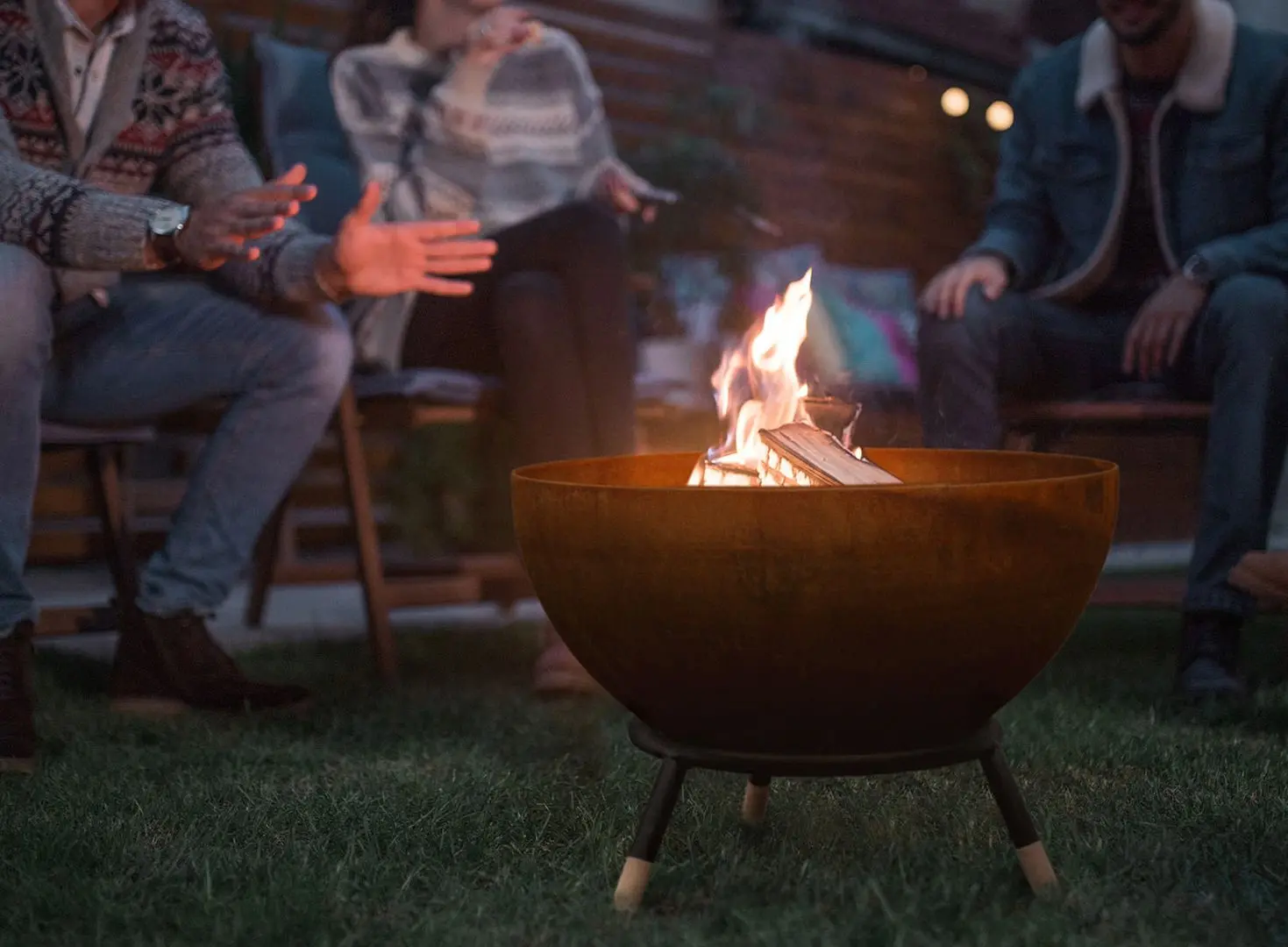 Castron pentru foc Blumfeldt Fireball (Rust/Wood) - 7