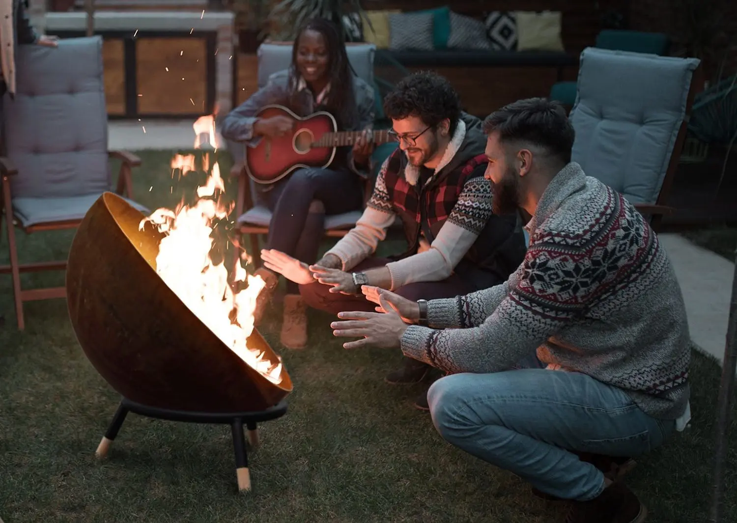 Castron pentru foc Blumfeldt Fireball (Rust/Wood) - 8