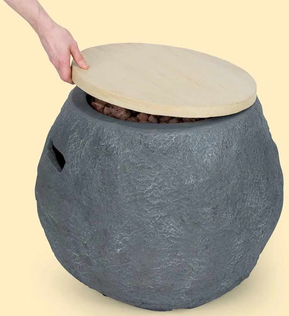 Уличный камин Blumfeldt Andros (Light Grey) - 3