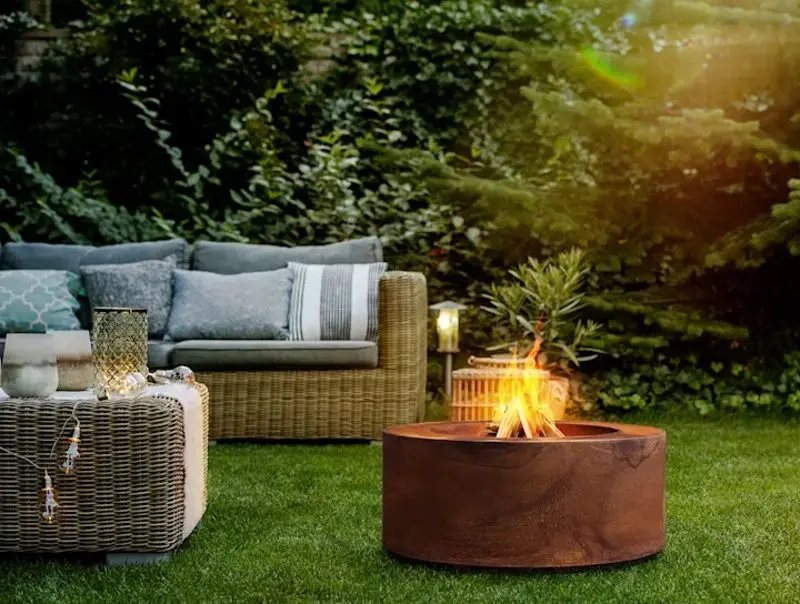 Уличный камин Blumfeldt Desert Rust Round (Dark Brown)