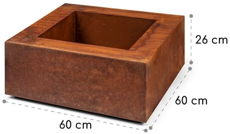 Уличный камин Blumfeldt Desert Rust Square (Dark Brown) - 2