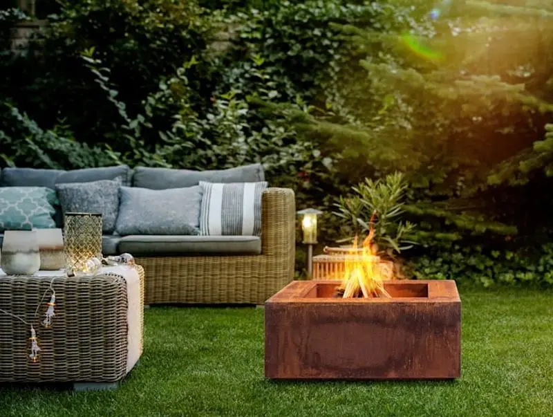 Уличный камин Blumfeldt Desert Rust Square (Dark Brown) - 3