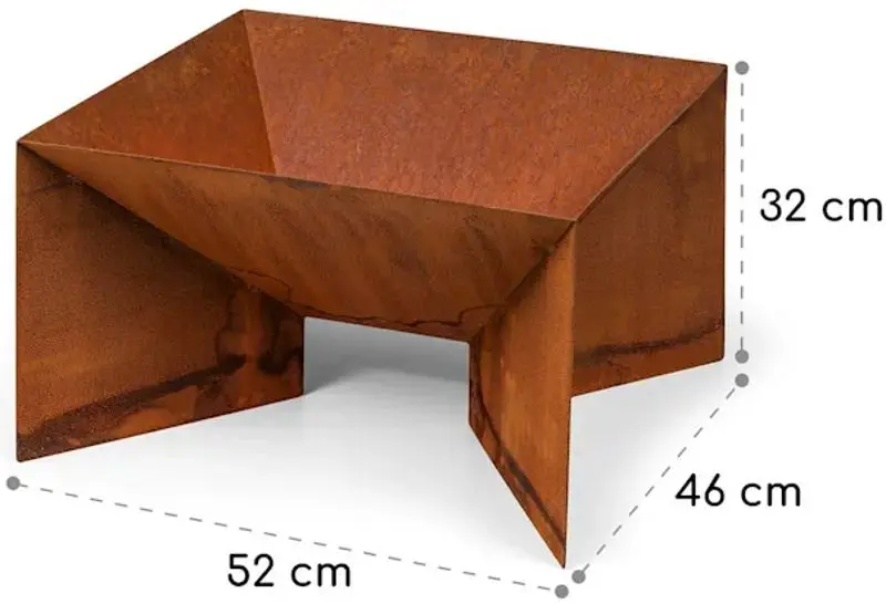 Уличный камин Blumfeldt Desert Rust Square (Brown)