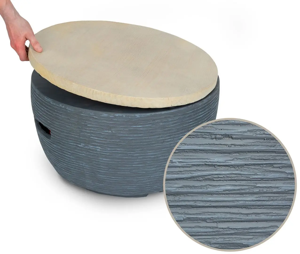 Уличный камин Blumfeldt Vitina (Light Grey) - 3