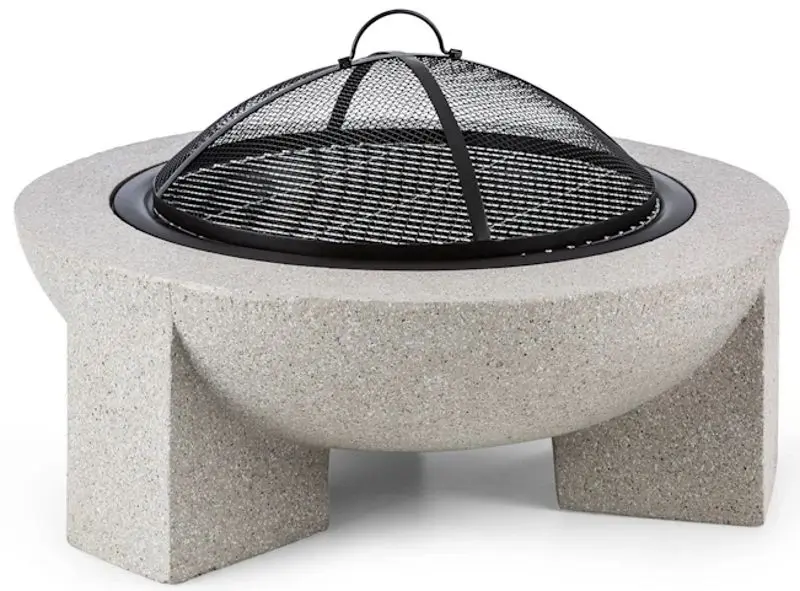 Уличный камин из искусственного камня Blumfeldt Troja (Grey/Black)