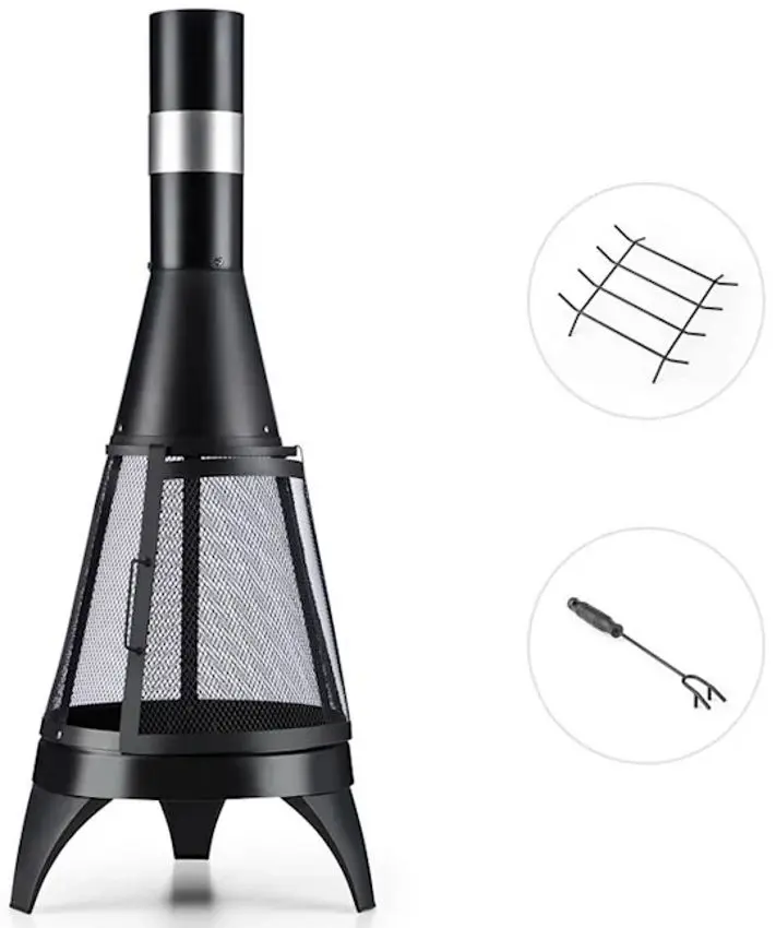 Semineu din otel in aer liber Blumfeldt Volantis (Black) - 4