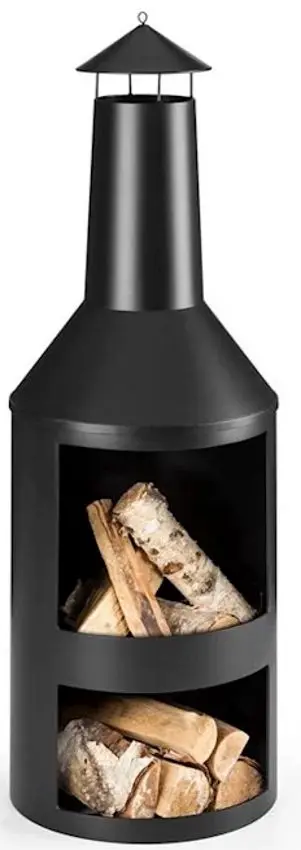 Semineu din otel in aer liber Blumfeldt Westeros (Black) - 2