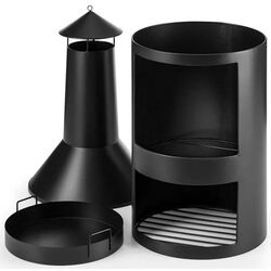 Semineu din otel in aer liber Blumfeldt Westeros (Black) Thumb