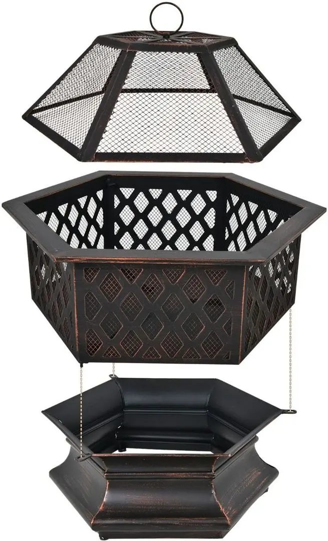 Чаша для костра Costway JV10184 (Antique Black) - 4