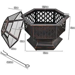 Чаша для костра Costway JV10184 (Antique Black) Thumb