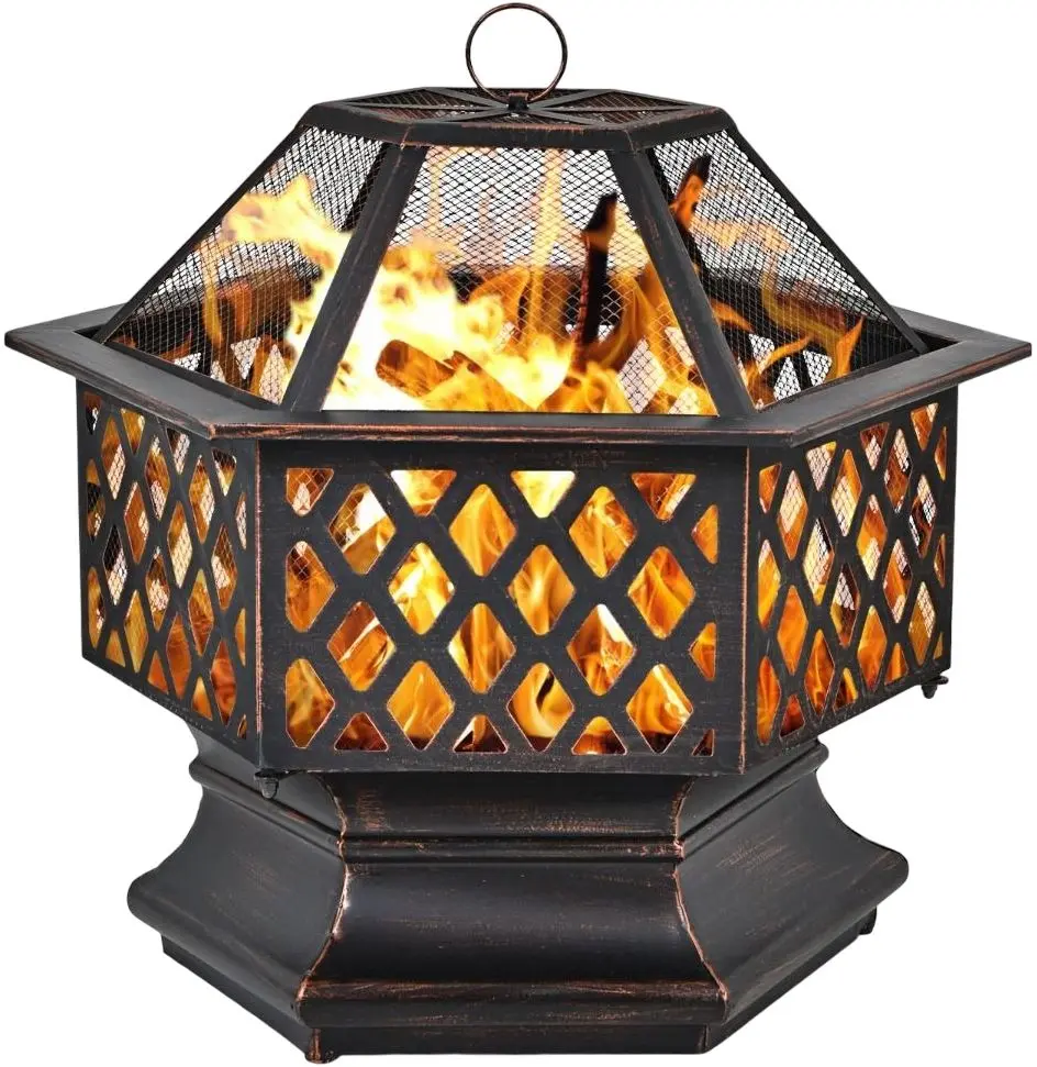 Чаша для костра Costway JV10184 (Antique Black)