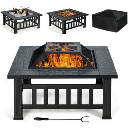 Уличный камин Costway JV10256 (Black) Thumb