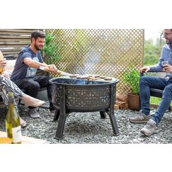 Castron pentru foc cu grilă de gratar La Hacienda Moresque (Bronze) Thumb