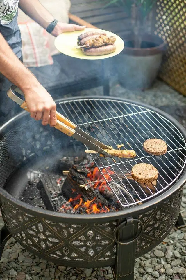 Castron pentru foc cu grilă de gratar La Hacienda Moresque (Bronze) - 3