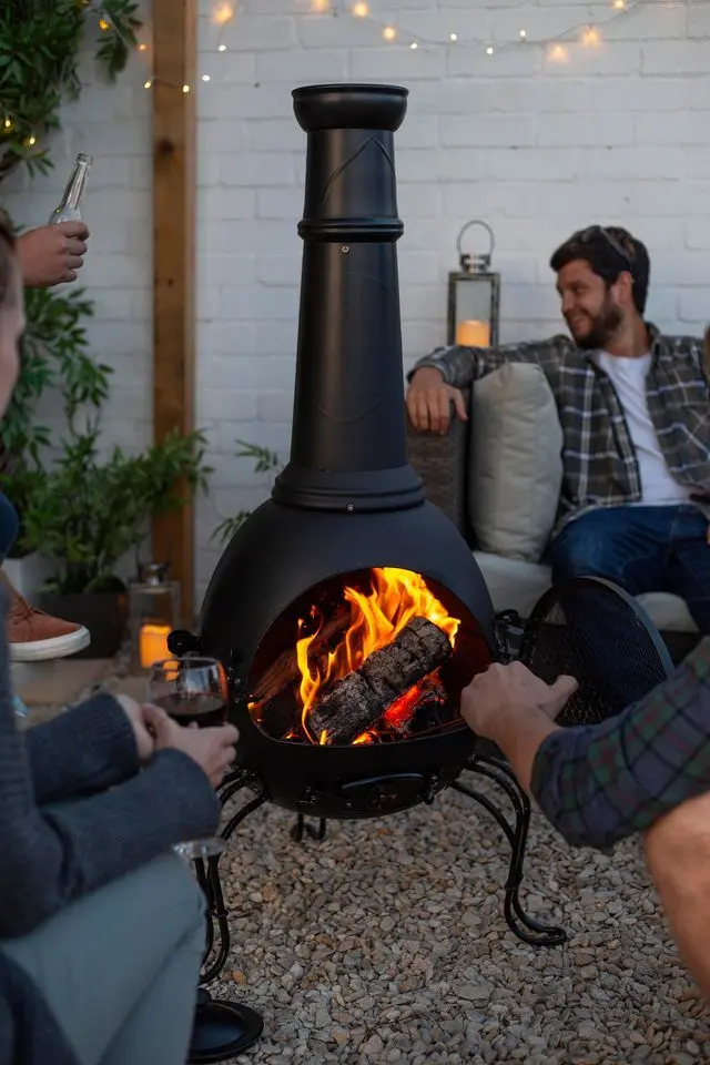 Șemineu din oțel în aer liber La Hacienda Murcia  XL (Black) - 4