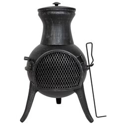 Șemineu din oțel în aer liber La Hacienda Squat (Black)