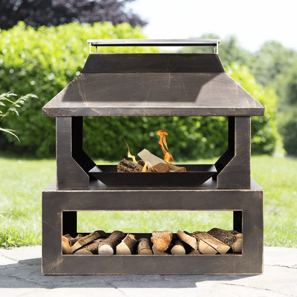 Уличный стальной камин La Hacienda Stonehurst (Bronze Effect) - 4