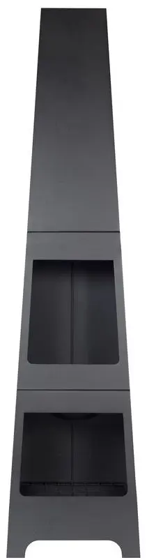 Уличный стальной камин с дровницей La Hacienda Malmo (Black)