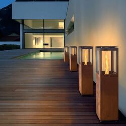 Semineu pentru foc Primato Qube (Corten Steel) Thumb