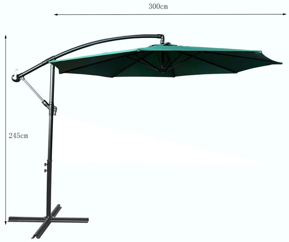 Umbrela de soare Akord Aster (Black/Dark Green)