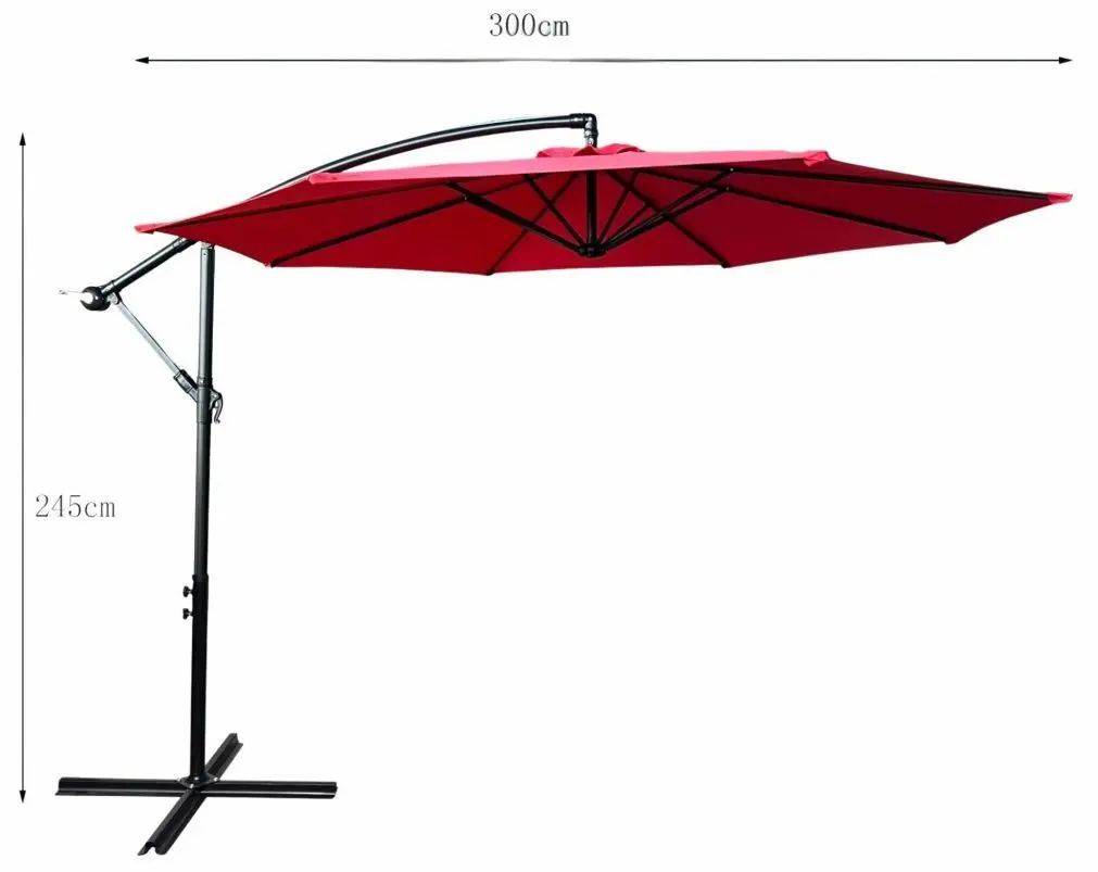 Umbrela de soare Akord Aster (Black/Red)