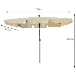 Umbrela de soare Akord Floks (Black/Beige) Thumb