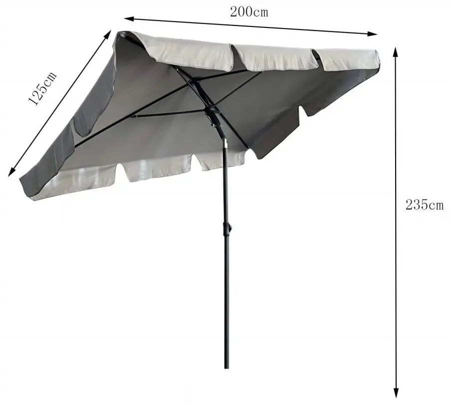 Umbrela de soare Akord Floks (Black/Light Grey)