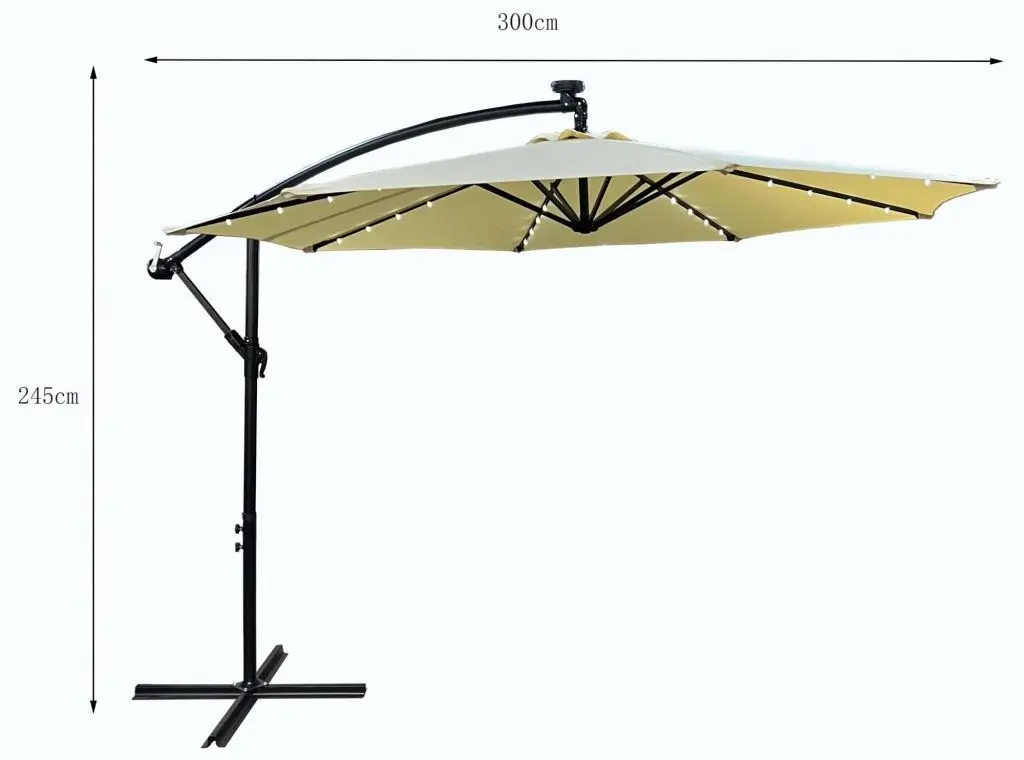 Umbrela de soare Akord Milin (Black/Beige)