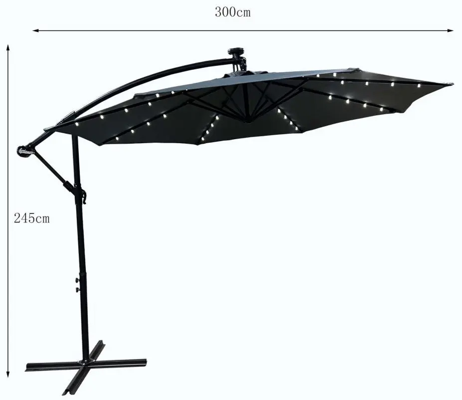 Umbrela de soare Akord Milin (Black/Dark Grey)