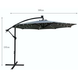 Umbrela de soare Akord Milin (Black/Light Grey) Thumb